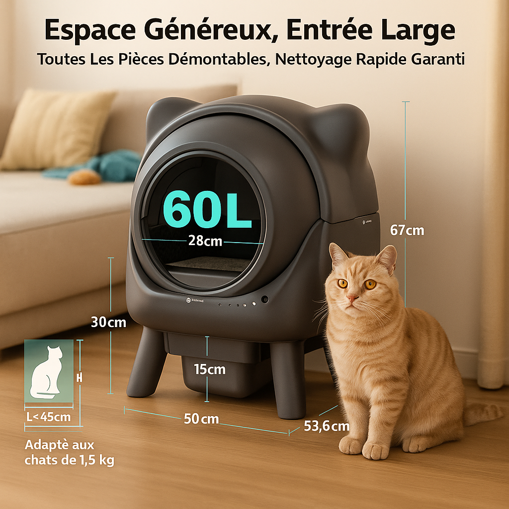 Litière automatique pour chat