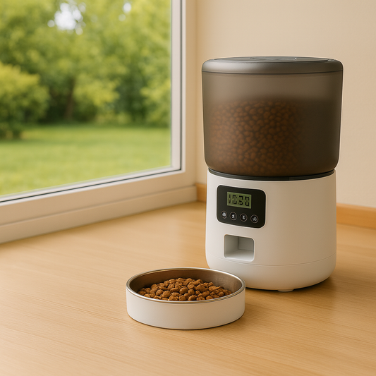 Distributeur Automatique de Nourriture pour Animaux 4L Distributeur Automatique de Croquettes pour Chat Contrôle Intelligent Résistant aux Insectes et Blocages Mangeoire Programmable pour Chat et Chien