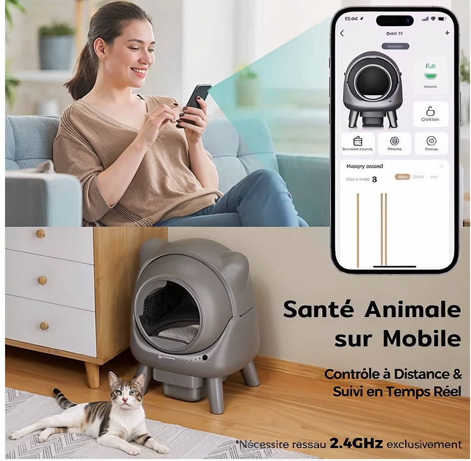 Litière automatique pour chat